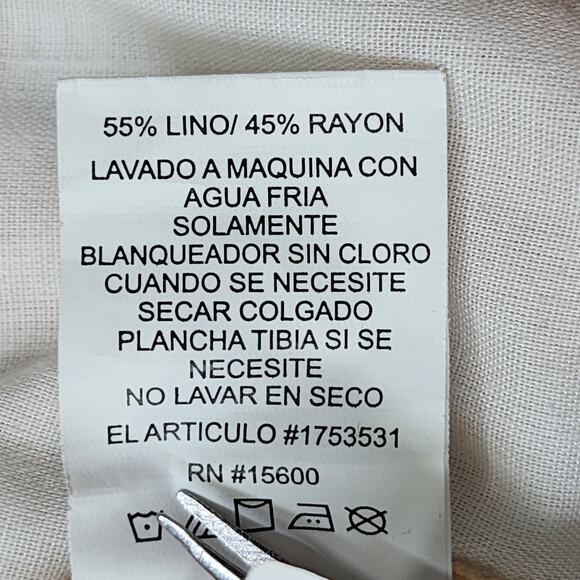 Briggs Shorts Womens M Golden Yellow Floral Linen Blend Pull On Casual Summer - Picture 5 of 11